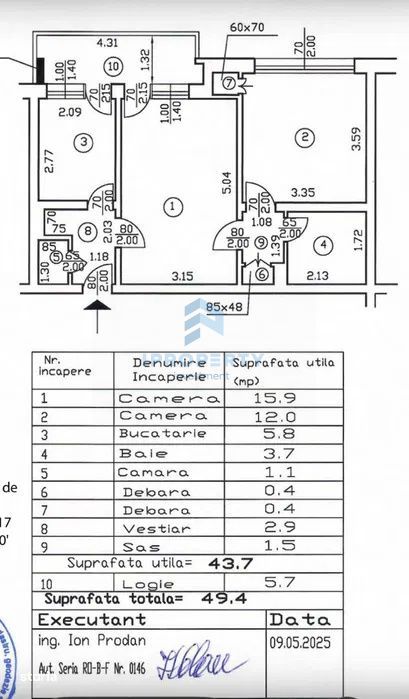 Apartament 2 Camere Barbu Vacarescu Renovat Prox. Metrou