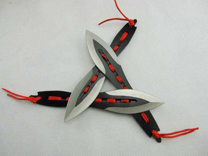 Комплект ножовe/ками за хвърляне с калъф за колан Кунай Kunai