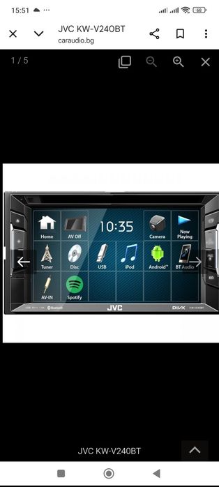 JVC kw 240bt 2 DIN  мултимедия !