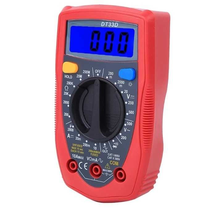 Дигитален мултиметър DT33D – Компактен измервателен уред с LCD дисплей