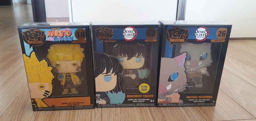 Funko Pop Pin, Naruto și Demon Slayer