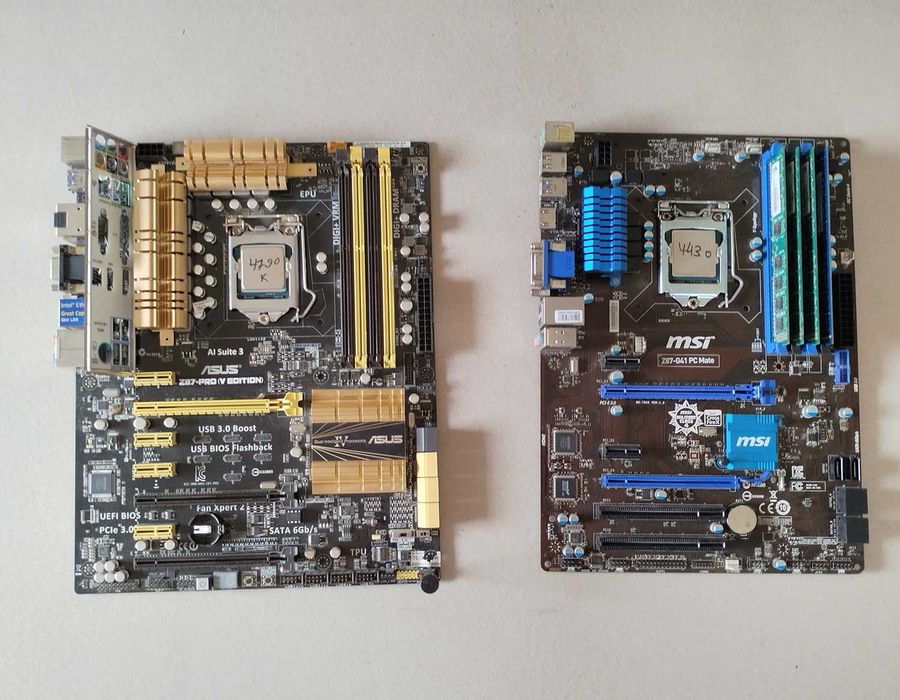 Процессоры и платы 4 поколения intel Core i5 i7 LGA 1150 разные Z