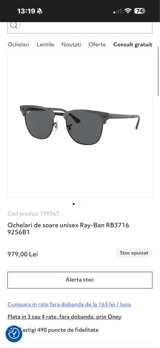 Ochelari de soare Ray-Ban clubmaster