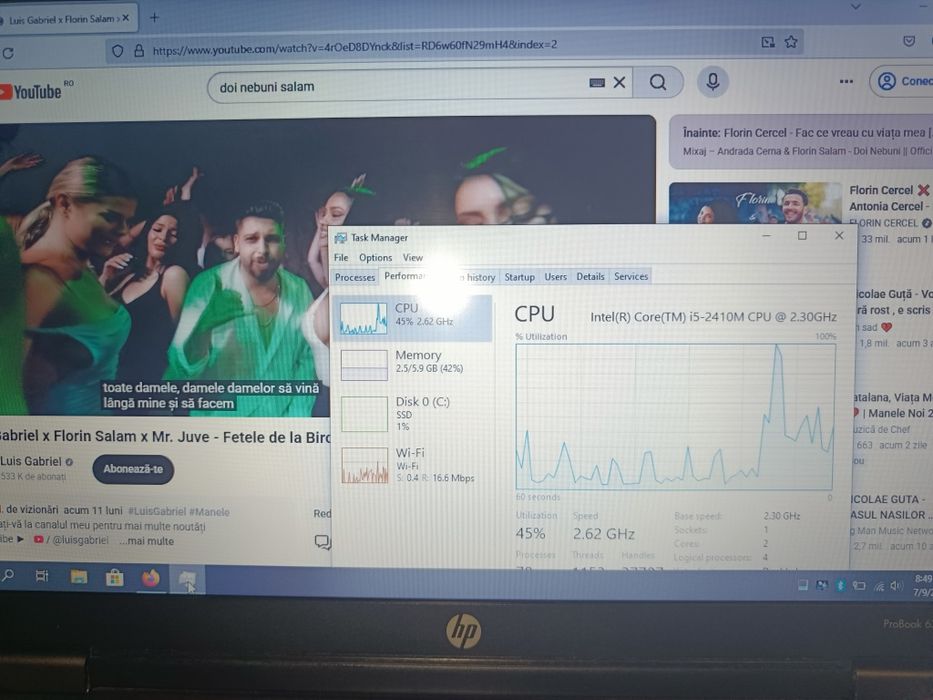 Leptop Windows 10 -6 GB Rami +Ssd 240 GB ( Doar Sibiu)