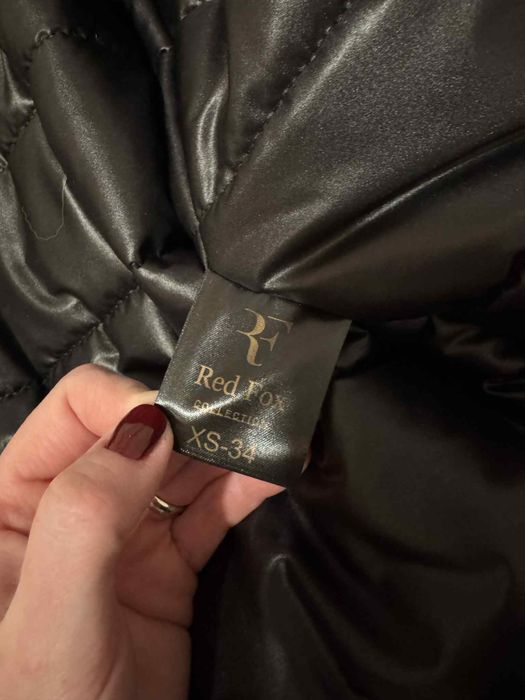 Geaca parka guler blana din vulpe polara natural