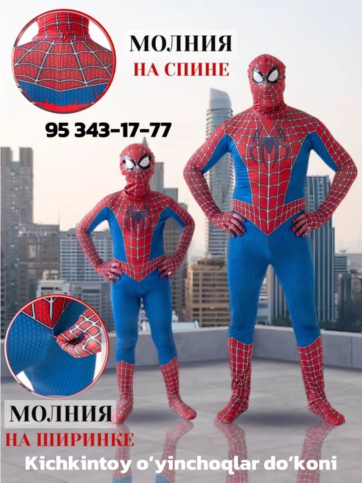 Спидер ман костюм 160,180см O’rgimchak odam formasi Человек Паук