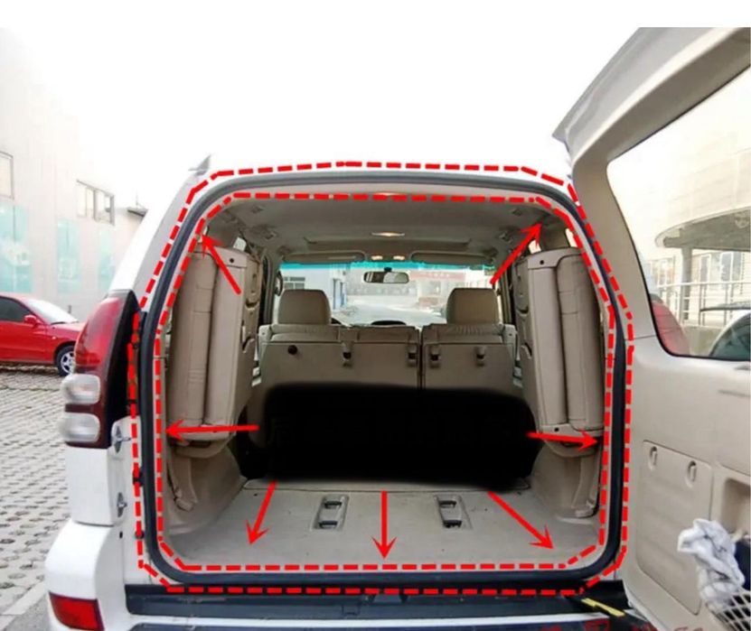 Уплотнительная резинка на двери Тойота Прадо 120 gx470