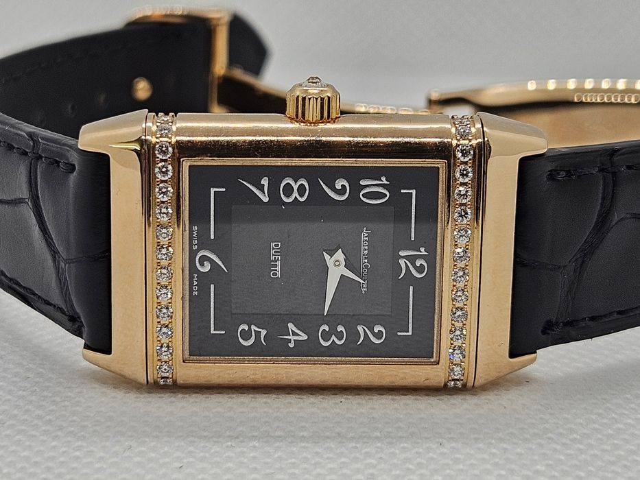 Jaeger LeCoultre Reverso Duetto Classique розово злато 18к, с диаманти
