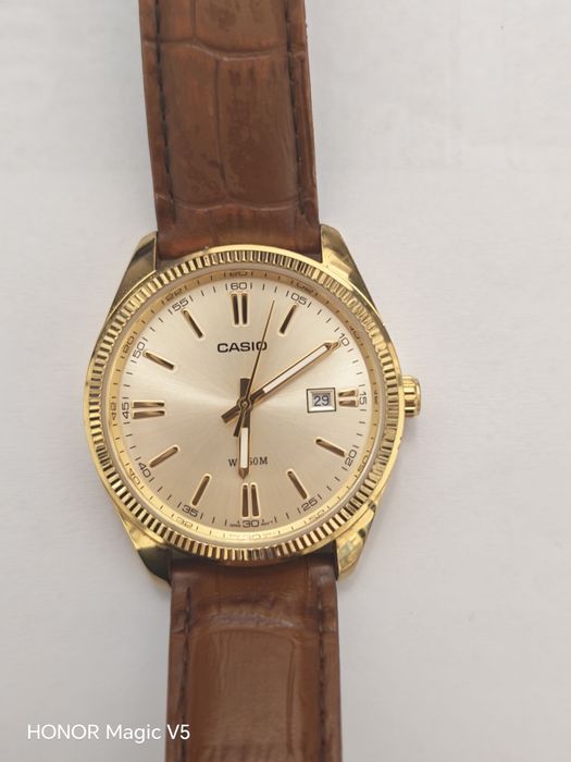 Ceas Casio MTP-1302 Auriu, Analogic, Curea Piele – Original