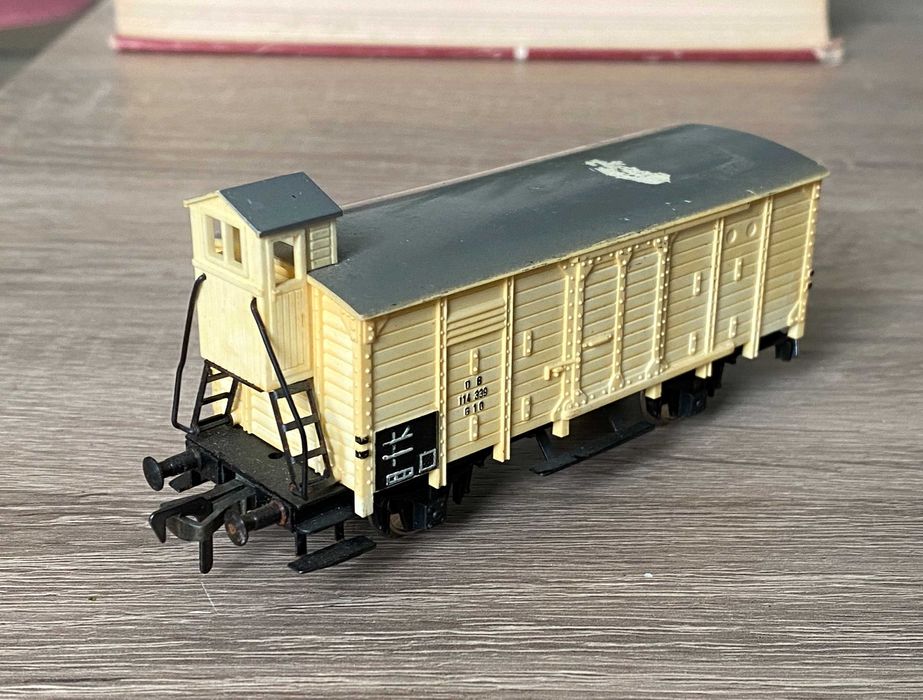 Vagon bere Fleischmann 1484 DB cabina frana H0 made in us zone germany