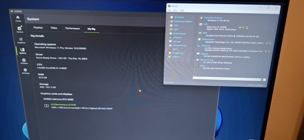 Pc Gaming Intel14400f+Nvidia5060