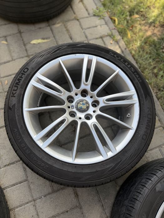 Jante BMW + Cauciucuri vara 245/45/18 M originale ET 37 5x120 in 2 latimi