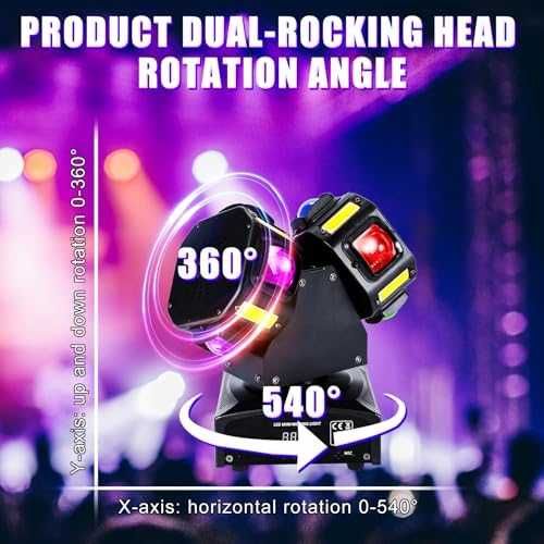 BOSYTRO 120W Stage Lamp, Double Head DJ Light, Disco Light Party Light