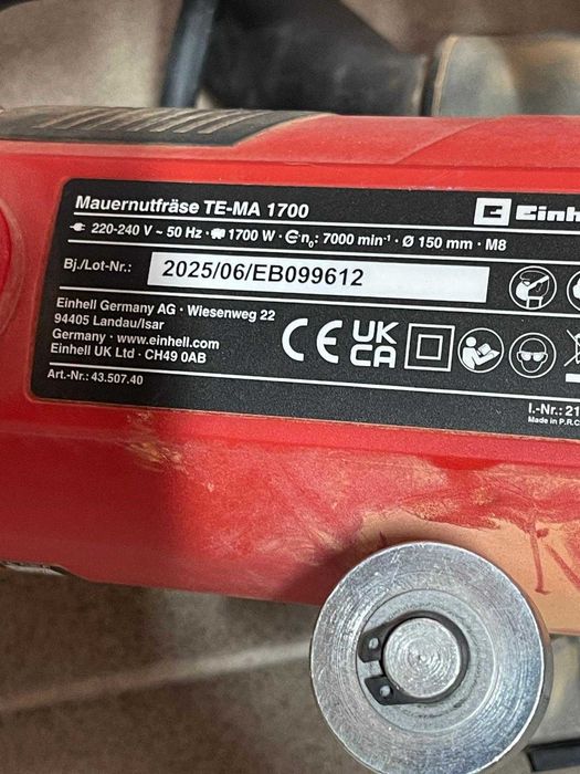 Freză pentru caneluri Einhell TE-MA 1700 (1.700 W, reglare lățime de tăiere până la 38 mm, adâncime tăiere până la 40 mm)