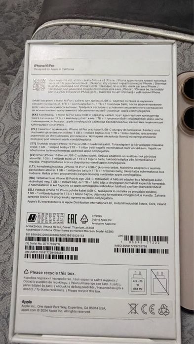 Iphone 16 pro. 256gb.