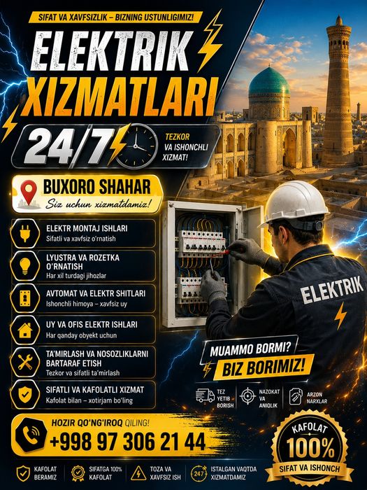 Elektrik Buxoro 24/7