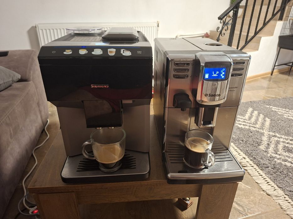 Aparat cafe siemens eq500 si saeco incanto deluxe