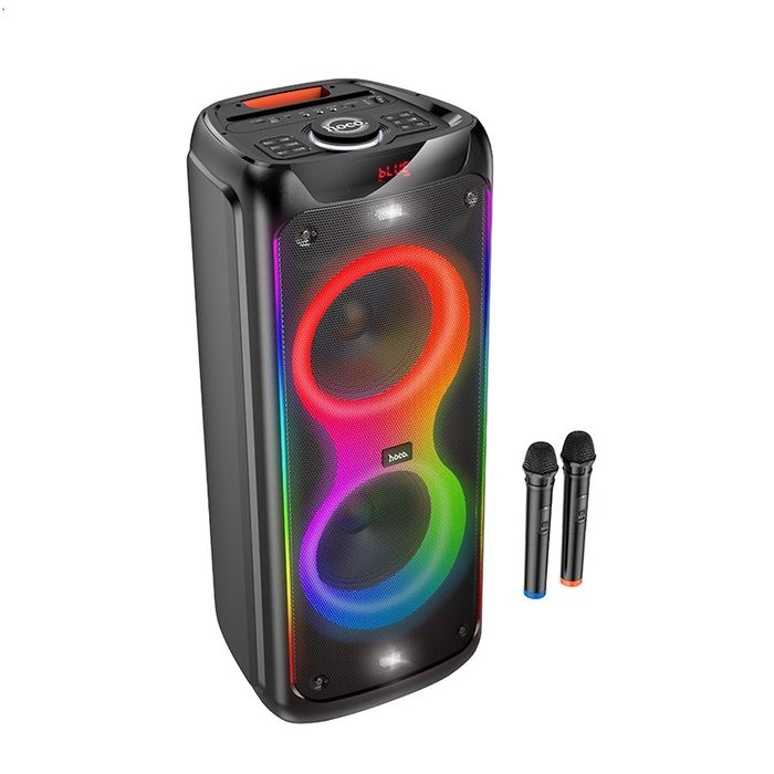 Колонка Hoco самая мощная 2 микрофона