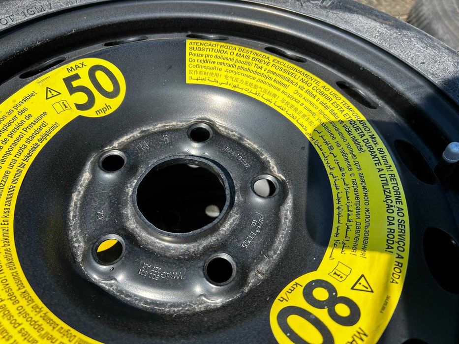 Roata rezerva vag  5x112 r16 T125/70R16 Audi A3 8p , Golf 5 , Touran