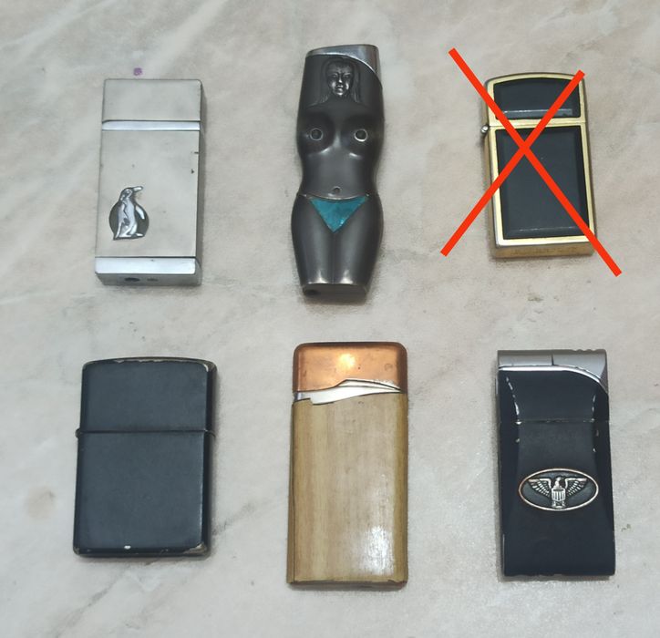 Цена за всё.Зажигалки металлические. все работают.США.