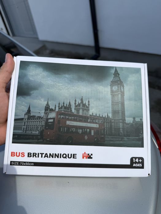 Puzzle 1000 piese - Big Ben & Autobuz Londonez - NOU, Livrare RAPIDĂ!