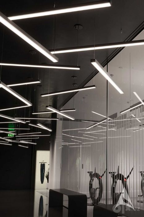 Подвесные LED-светильники для офиса, магазина и спортзала, любой длины