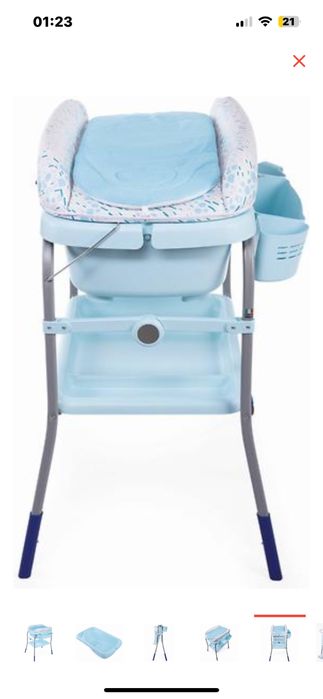 Детская ванночка+пеленальный столик