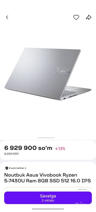 Asus Vivobook Ryzan 5 madeli