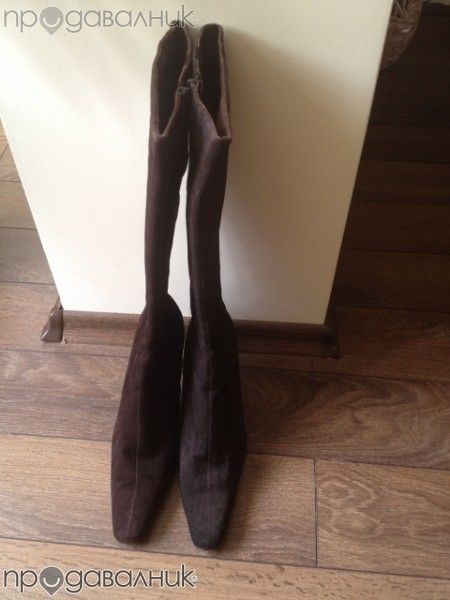 НОВА ЦЕНА!!! БОТУШИ-Тъмнокафяв велур
