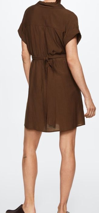 Rochie-cămașă cu fundă