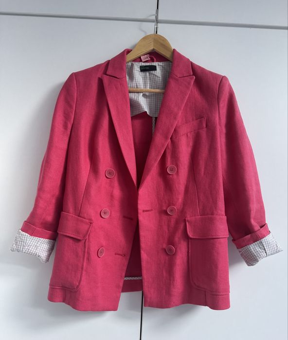 Sacou Benetton,100% in,fucsia,stare impecabilă