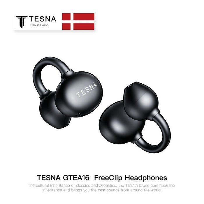 Беспроводные наушники клипсы TESNA EA16 чёрные