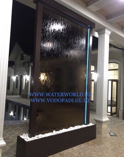 СТЕКЛЯННЫЙ КОМНАТНЫЕ ВОДОПАДЫ по Стеклу Vadapad Фонтан Sharshara!