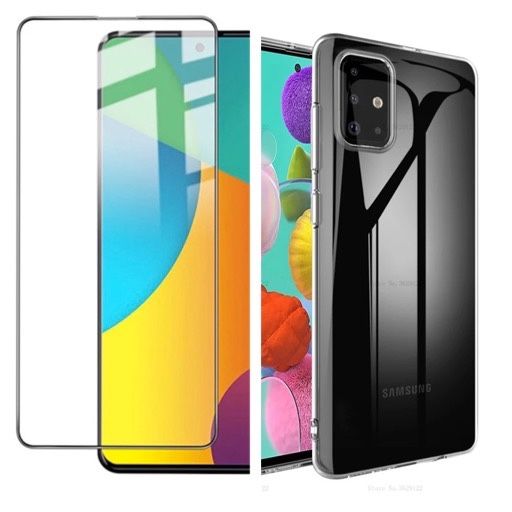 Samsung A23/A52/A53/A25/A26 Husa Silicon Clara /Neagra si Folie Sticla