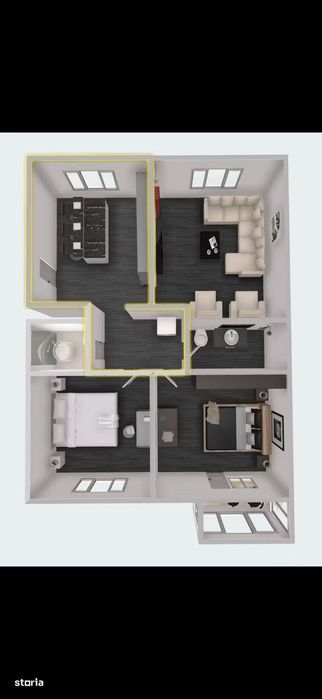Apartament 3 camere, balcon, 13 Septembrie