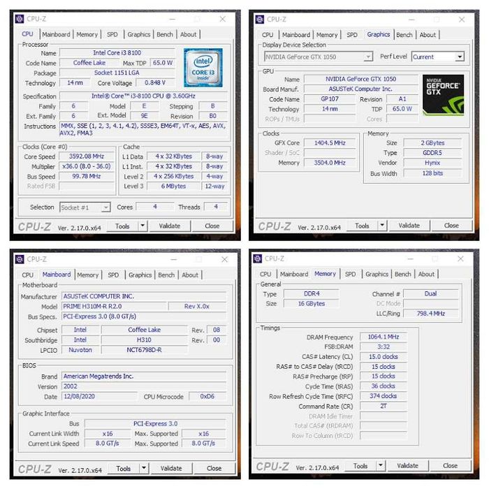 Геймърски компютър i3-8100 / GTX 1050 / 16GB DDR4