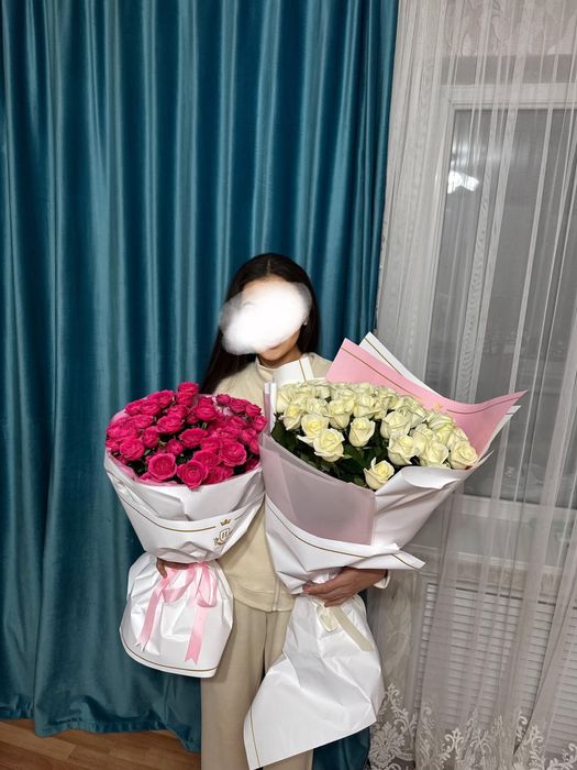 51 роза, свежие букеты