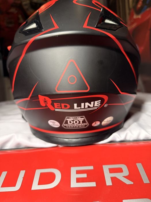 Новый мотошлем Red Line L + Bluetooth гарнитура | Не использовался