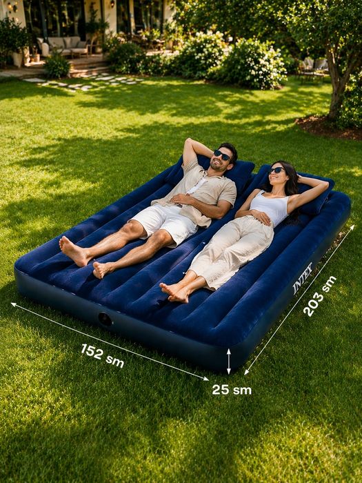 Надувной матрас Intex 2-спальный 203×152×25 см