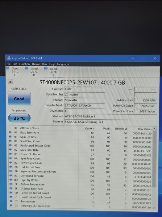 HDD Seagate  IronWolf Pro 4Tb,3.5