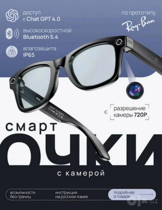 Smart glass CYO1 kamerali ko’zoynak Ray Ban Meta uslubida 1 ga 1 ishla