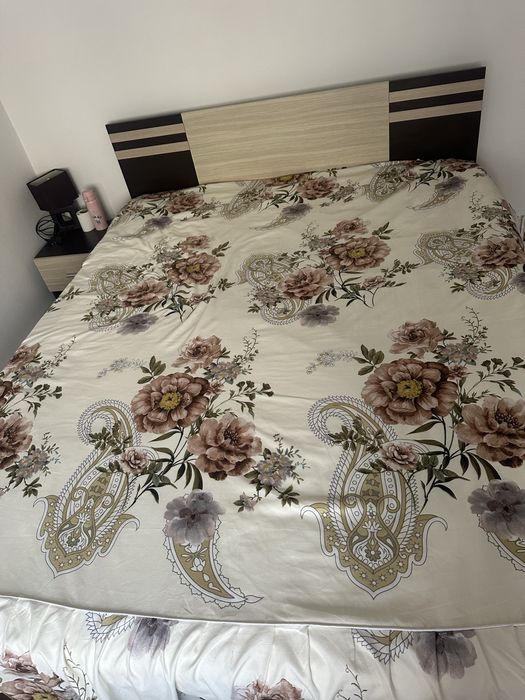 Sifonier lemn masiv +comoda +pat(fara saltea)+ 2 noptiere