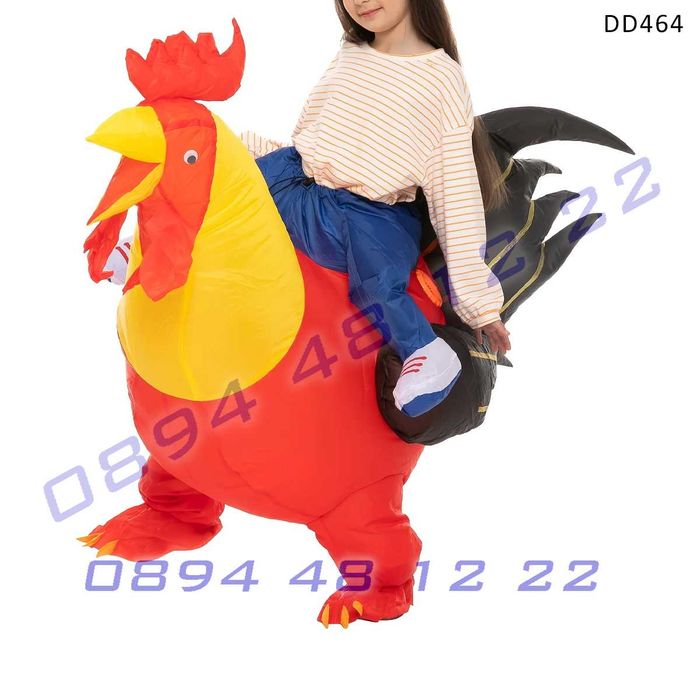 Надуваем парти костюм Петел деца възрастни аниматор облекло рожден ден