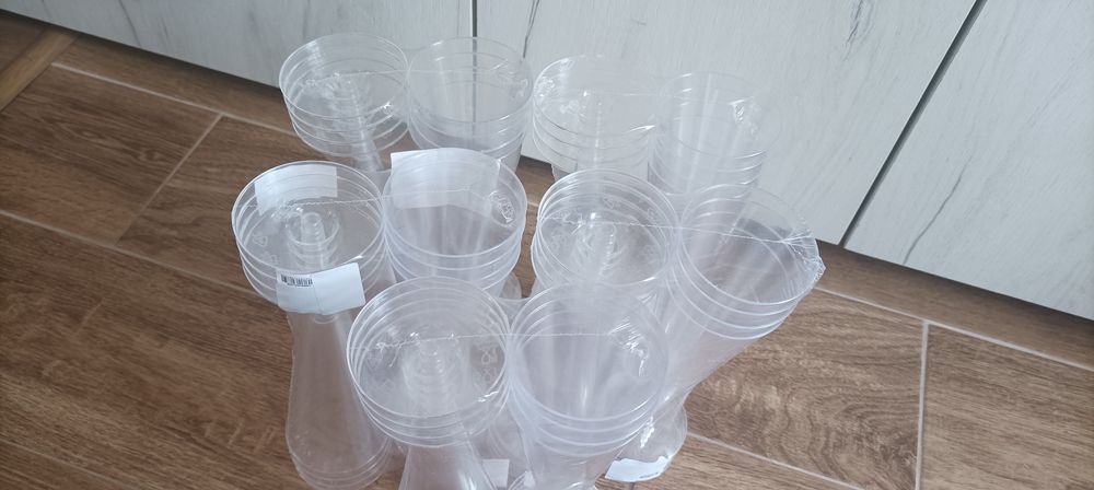 Set 8 pahare șampanie - plastic