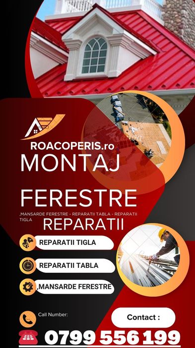 Montaj Tigla Metalica - Montaj Tigla Ceramica + Montaj Acoperis