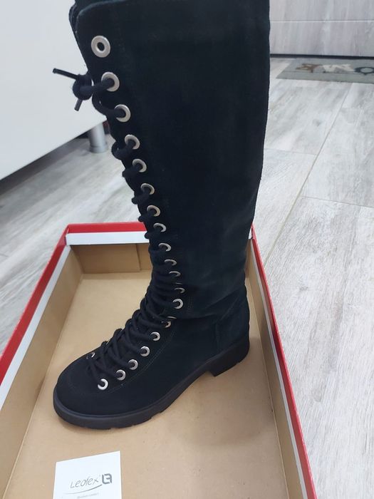 Cizme piele întoarsă, noi, mărimea 38