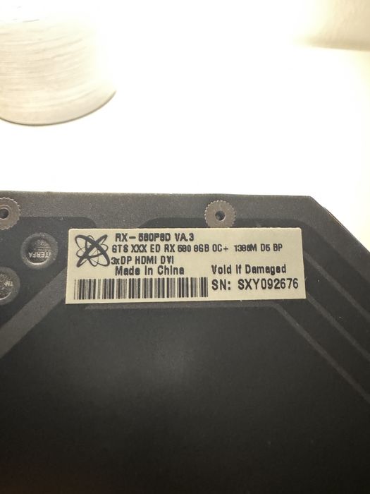 Placa Video RX XFX 580 8GB GDDR5