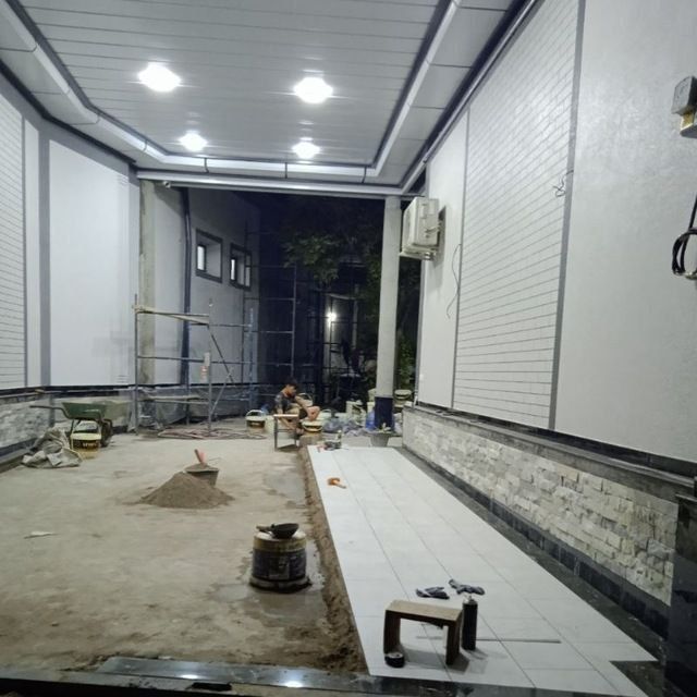 Фасад травертин, атаченто, эммулция краска