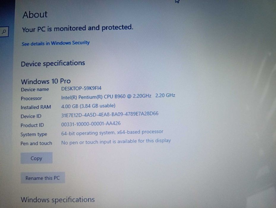 Laptop Acer Intel 2,2