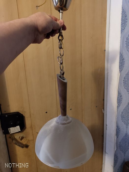 Люстра Стекло, металл, дерево E27